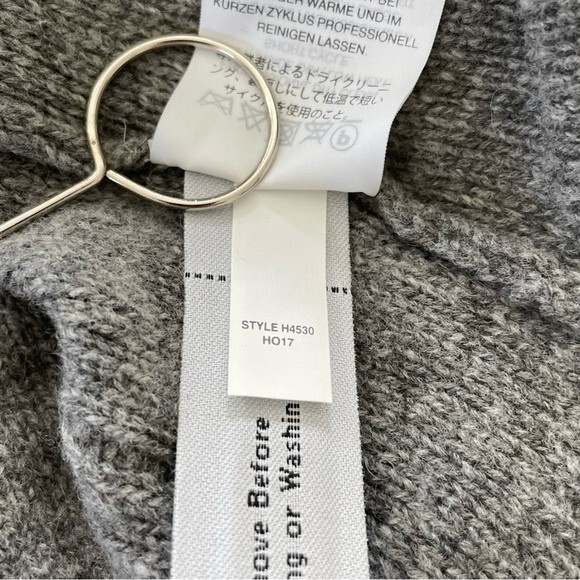 Madewell Fringe-Stripe Pullover 100% Merino‎ Wool Gray Sweater Size XXS - Picture 11 of 12